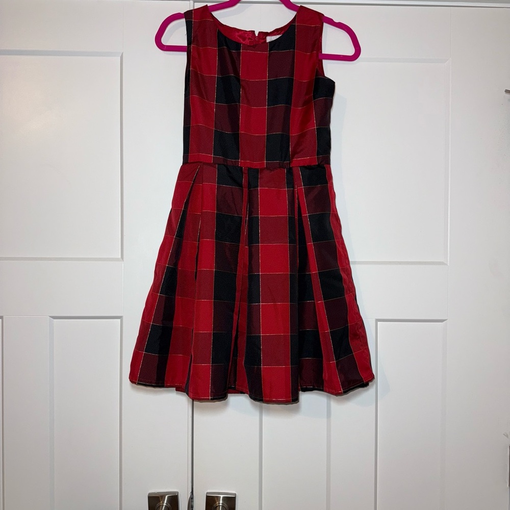 The Children's Place Red and Black Checkered Dress